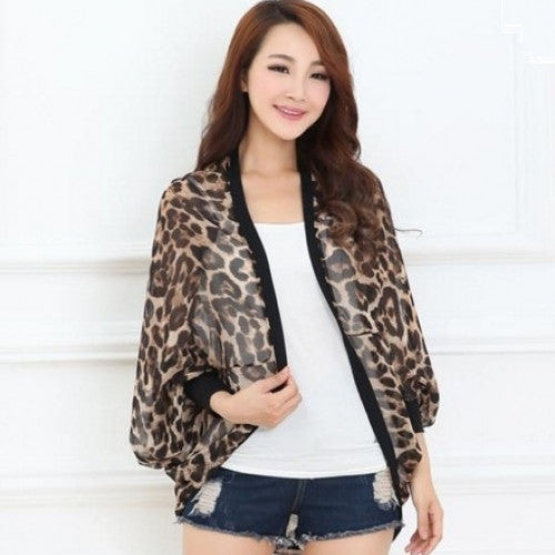 Sun Protection Ultra-light Lady Outdoor Hooded Coat Leopard Print  Skin Jacket